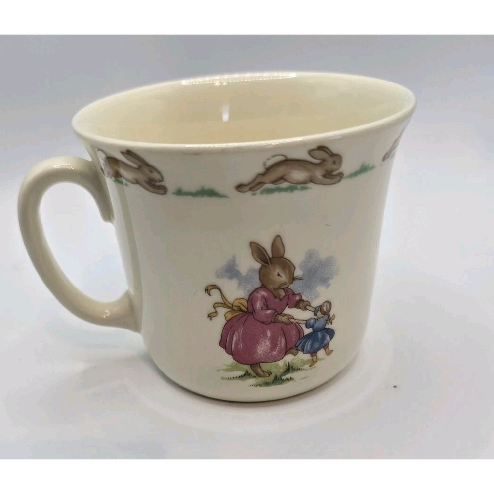 Bunnykins Cup 1936 Royal‎ Doulton Child Toddler Easter Rabbits Bone China
